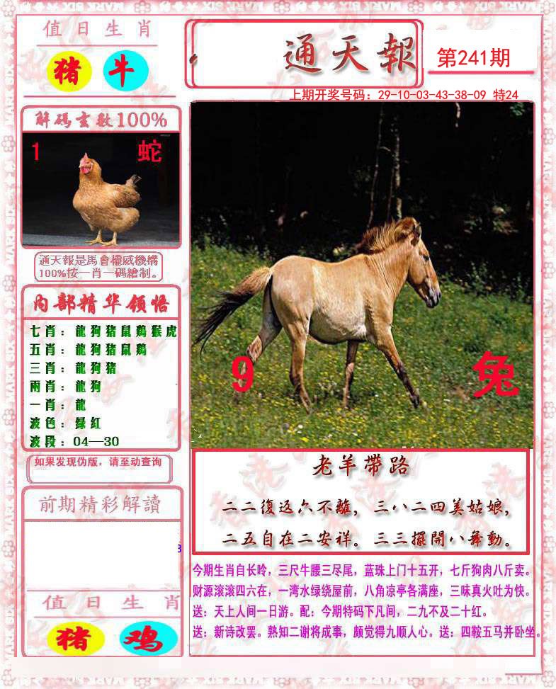2024241期马经通天报