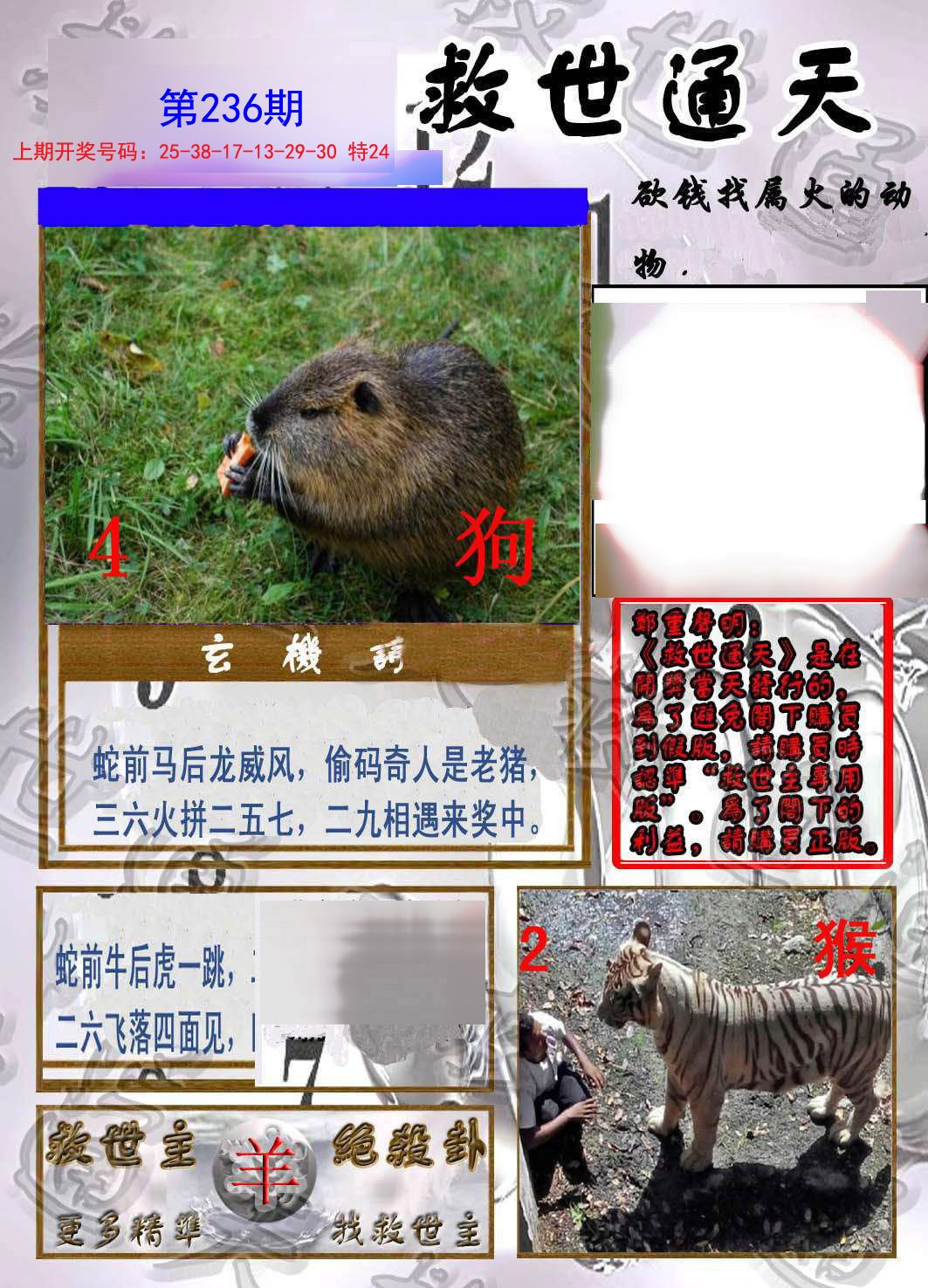 2024236期救世通天报