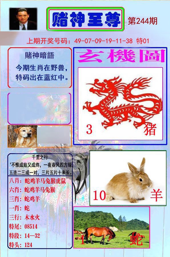 2024244期赌神至尊