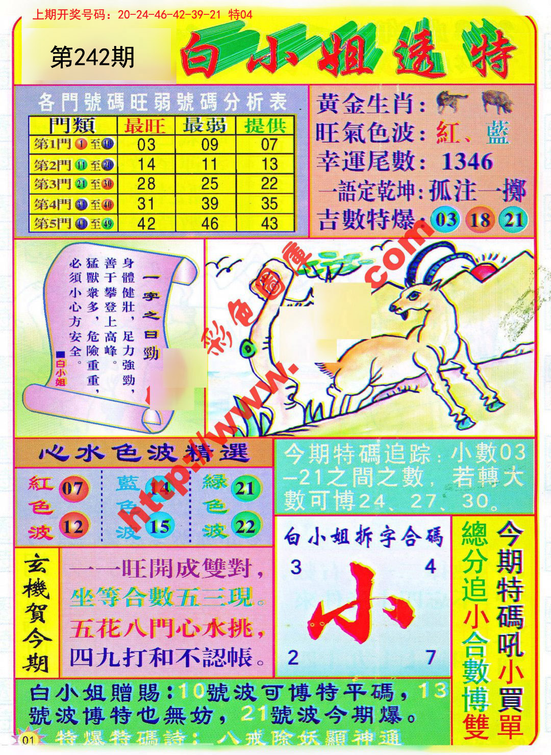 2024242期白小姐透特