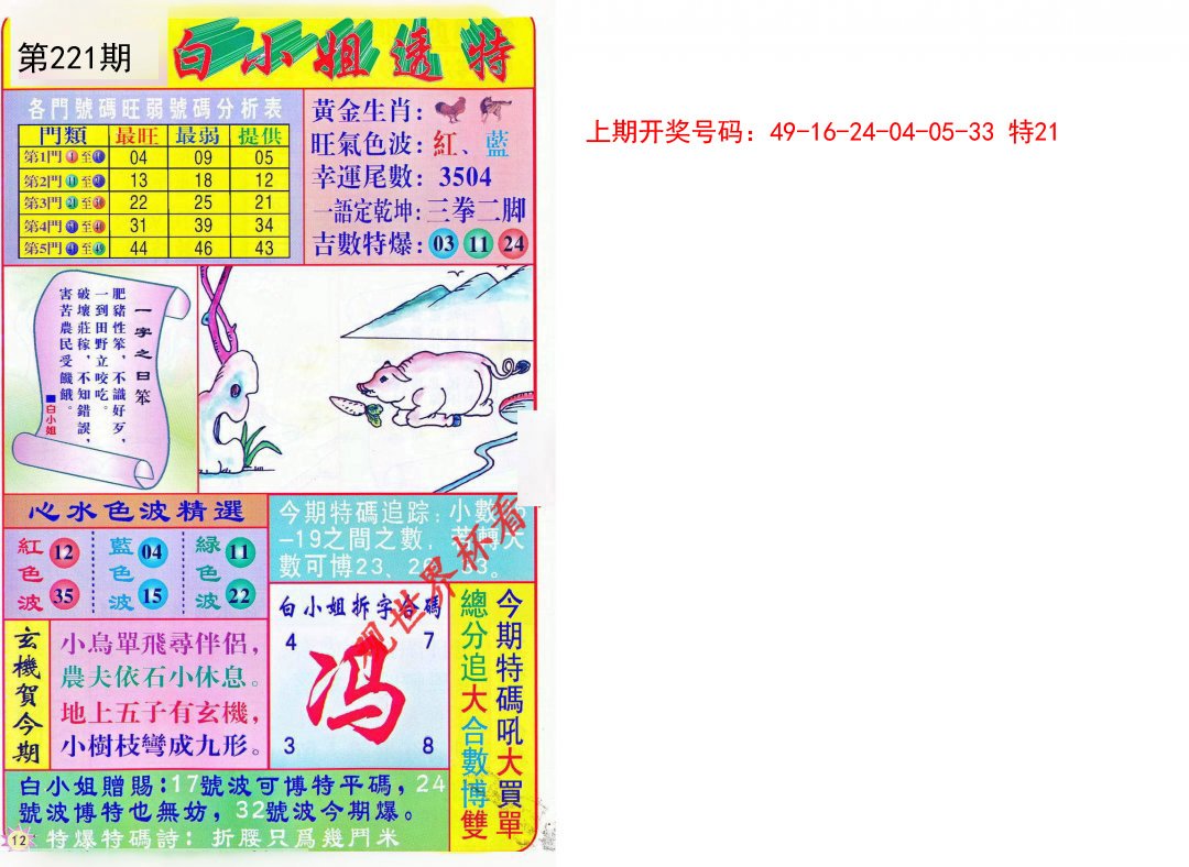 2024221期白小姐透特