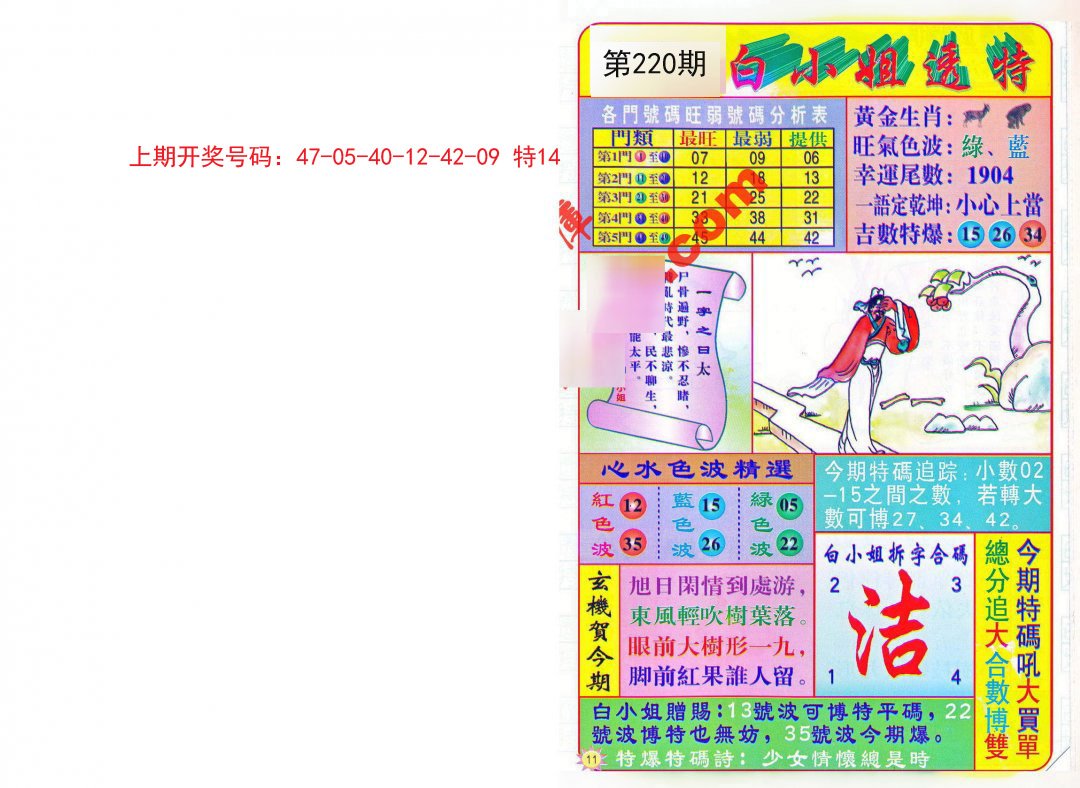 2024220期白小姐透特