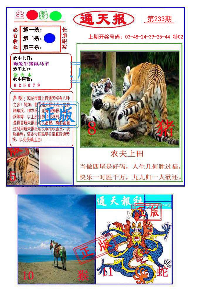 2024233期通天杀波图1