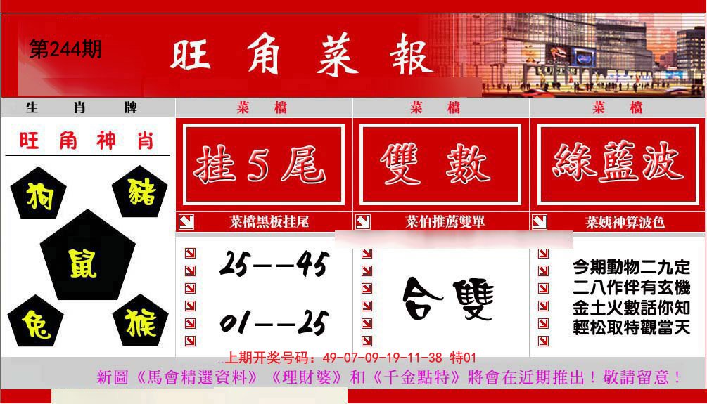 2024244期旺角菜报