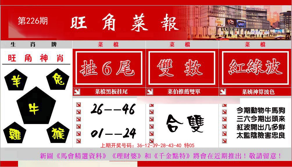 2024226期旺角菜报