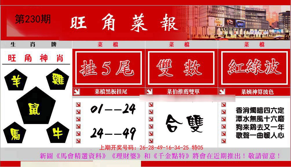 2024230期旺角菜报