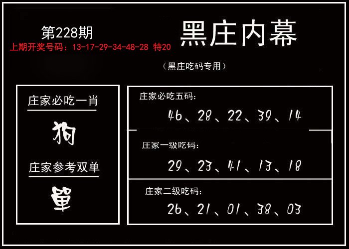 2024228期黑庄内幕