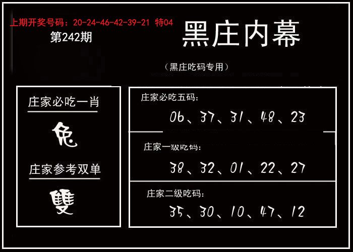 2024242期黑庄内幕