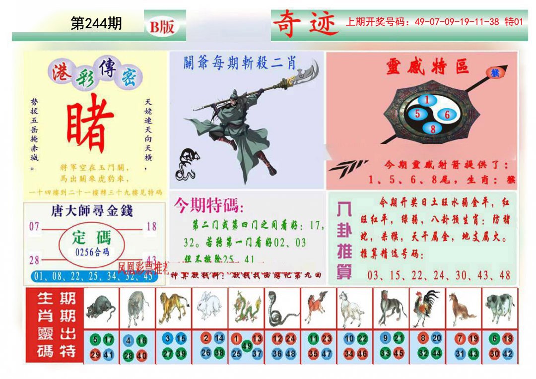 2024244期九龍奇迹B(推荐)
