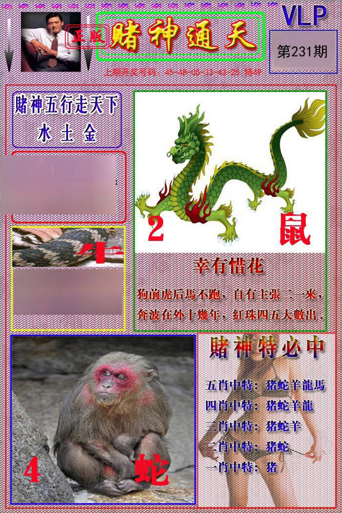 2024231期赌神通天报