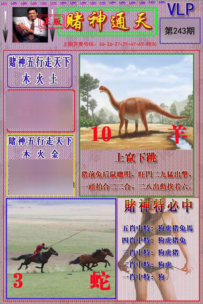 2024243期赌神通天报
