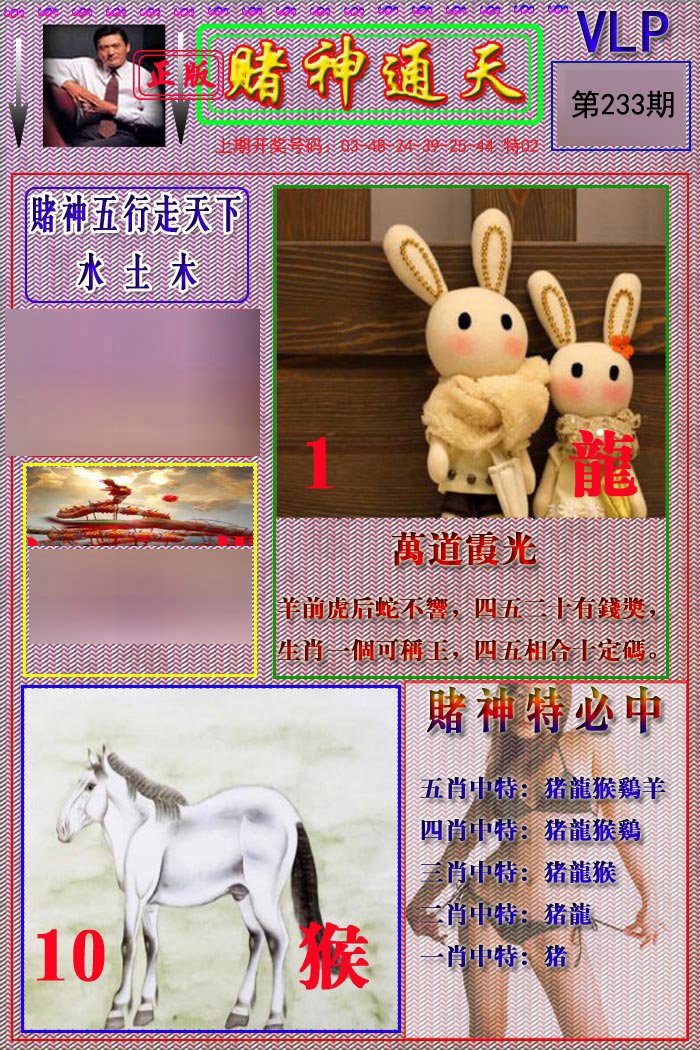 2024233期赌神通天报