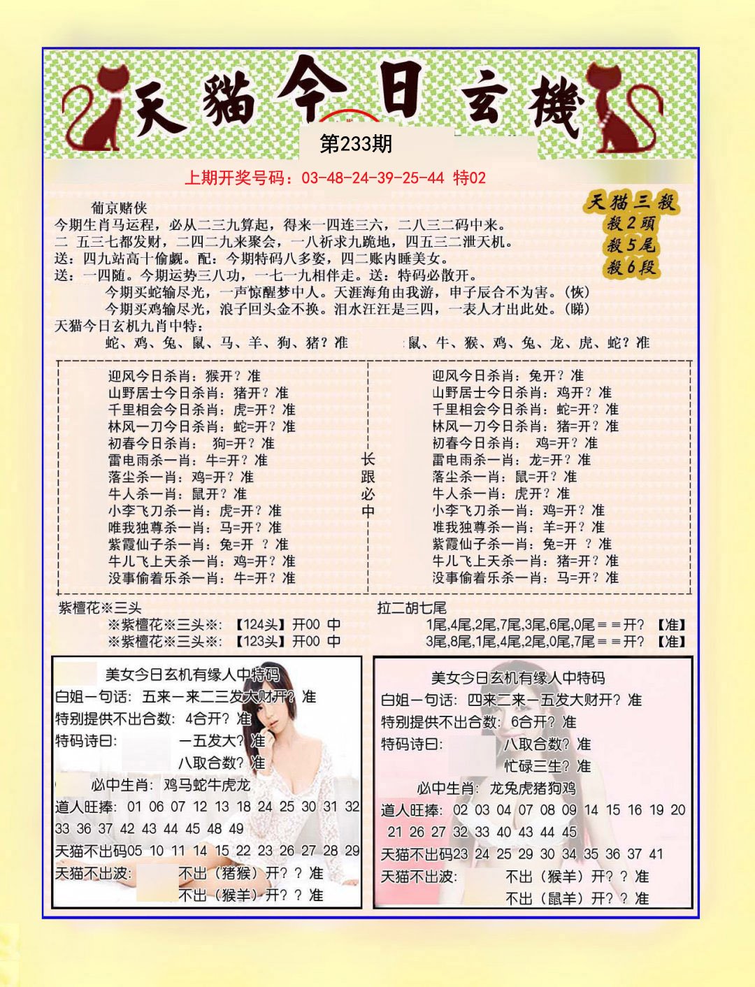 2024233期今日玄机图B