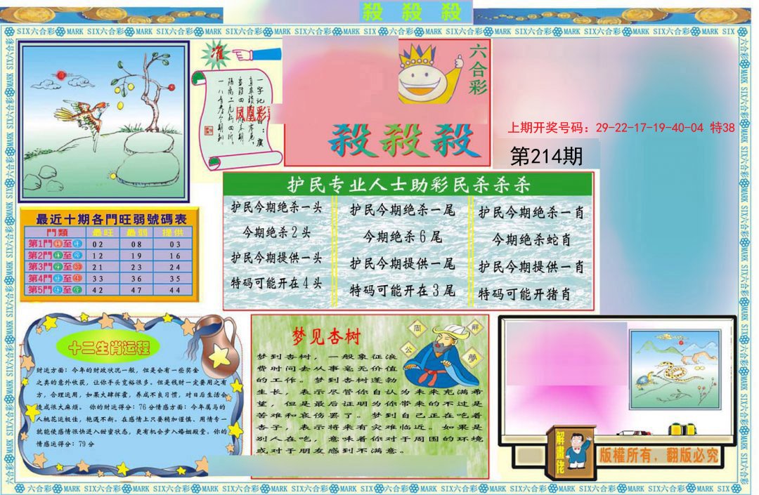 2024214期九龍杀杀杀A(推荐)