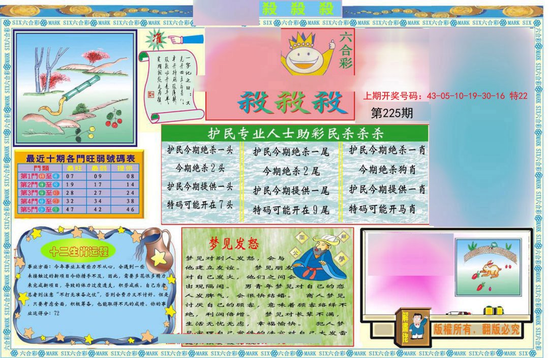 2024225期九龍杀杀杀A(推荐)