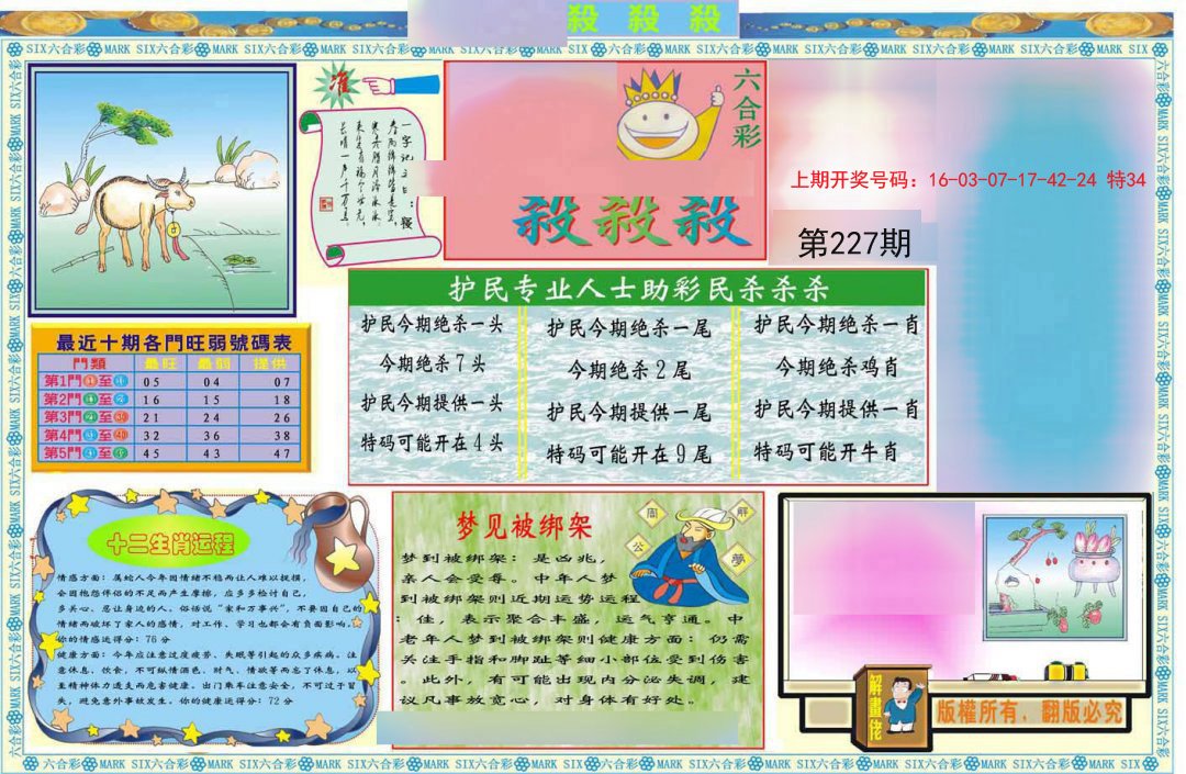 2024227期九龍杀杀杀A(推荐)