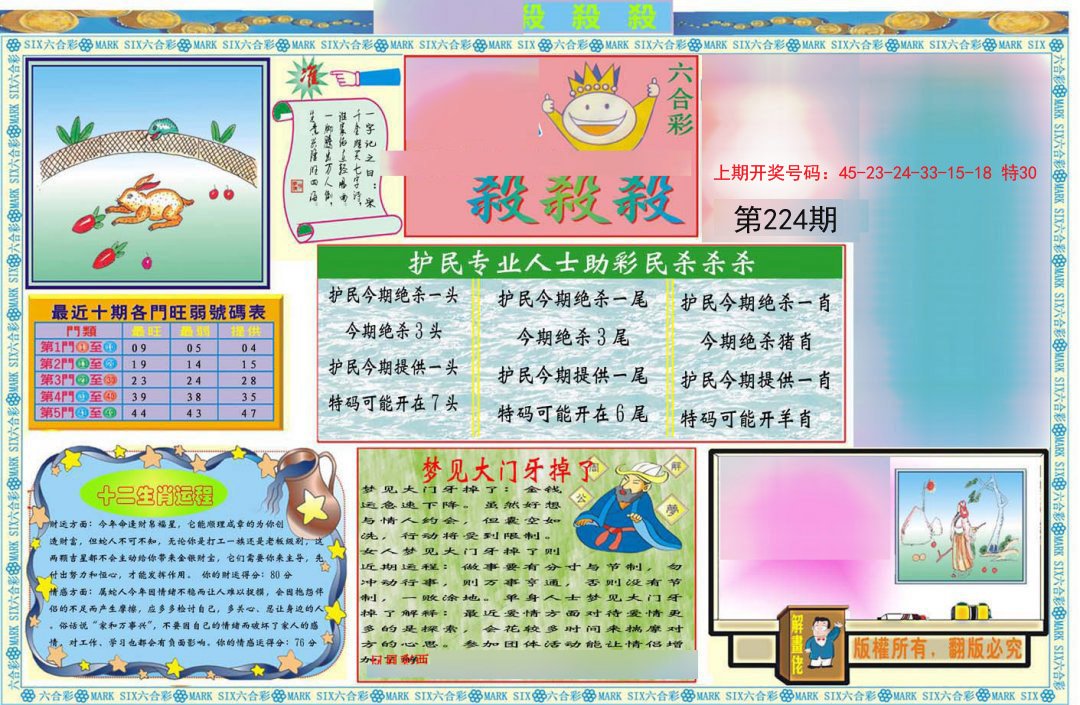 2024224期九龍杀杀杀A(推荐)