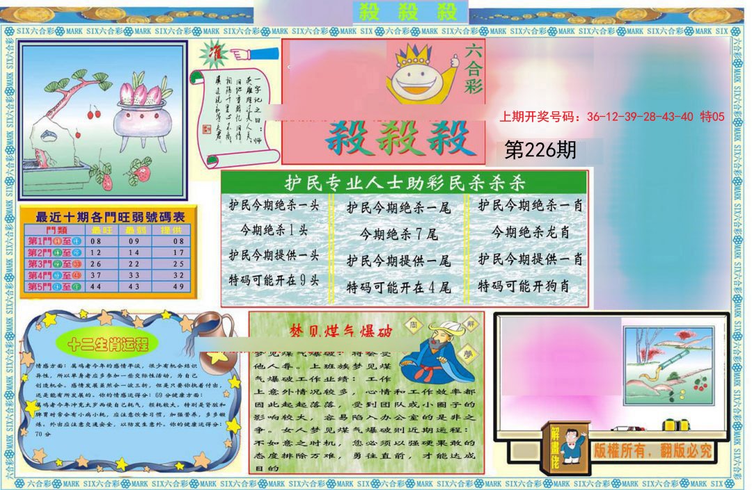 2024226期九龍杀杀杀A(推荐)
