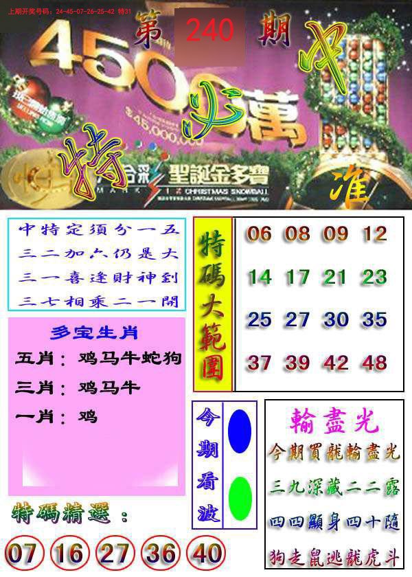 2024240期特必中