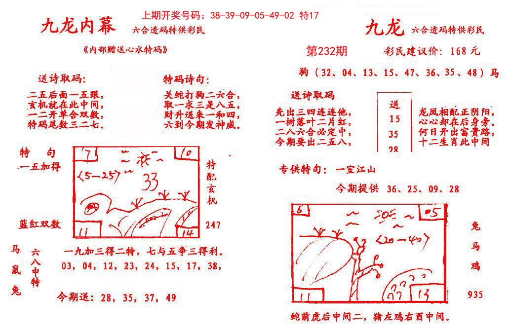 2024232期九龙内幕