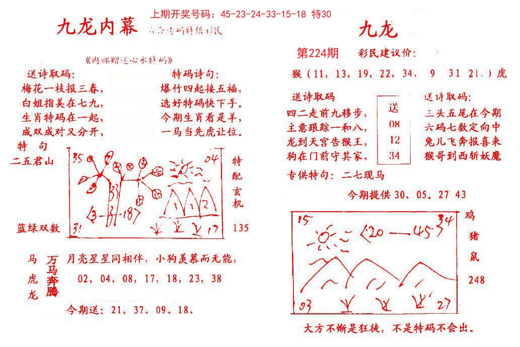 2024224期九龙内幕