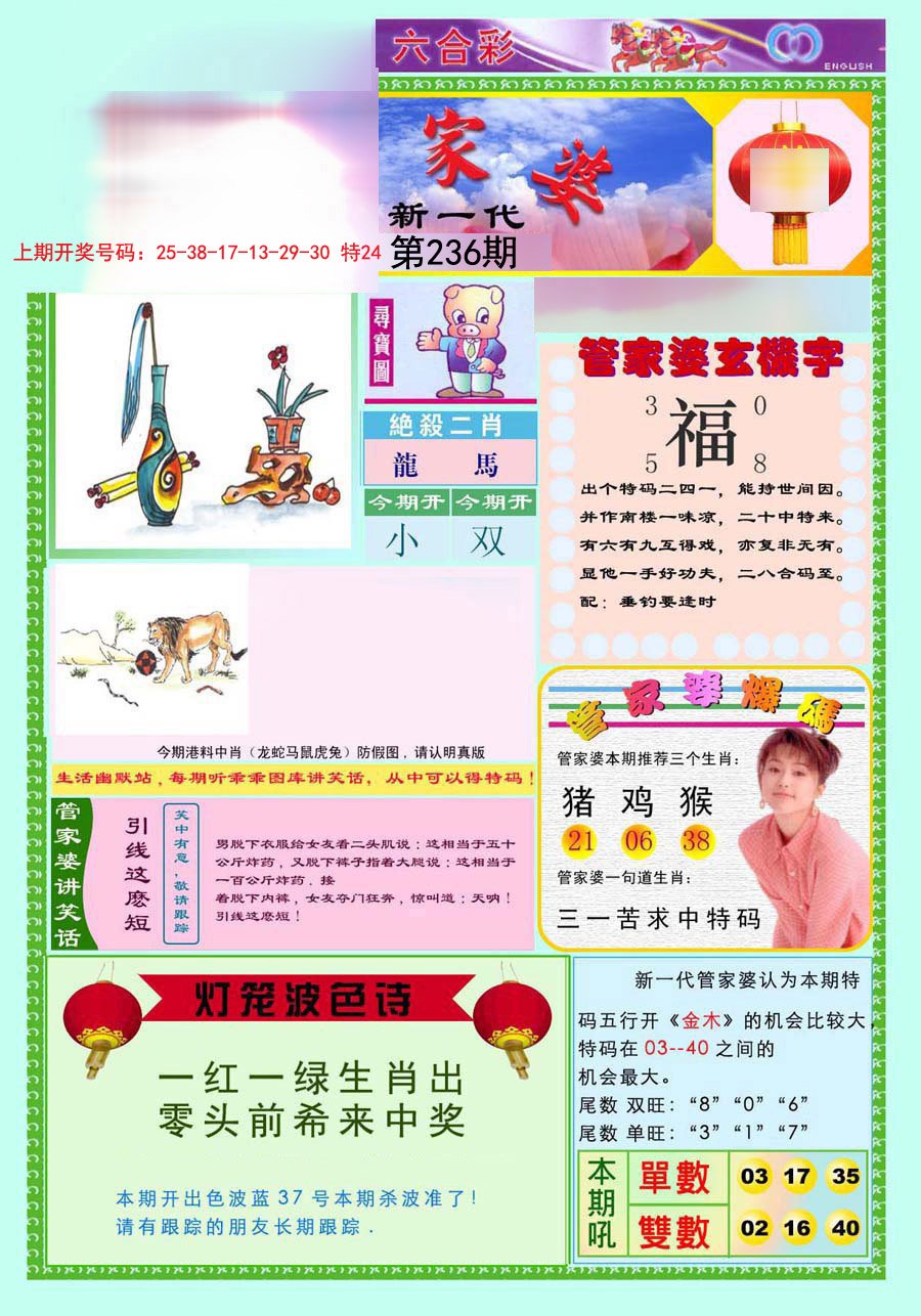 2024236期新一代管家婆