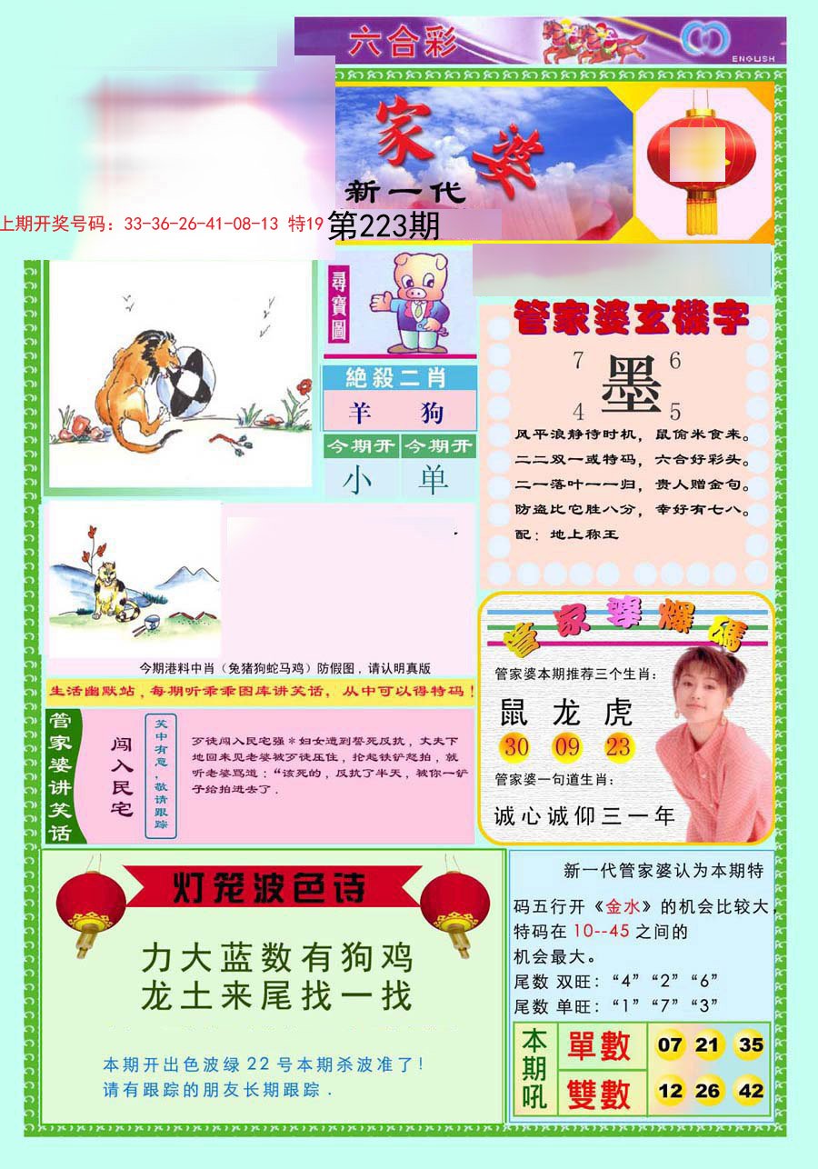 2024223期新一代管家婆
