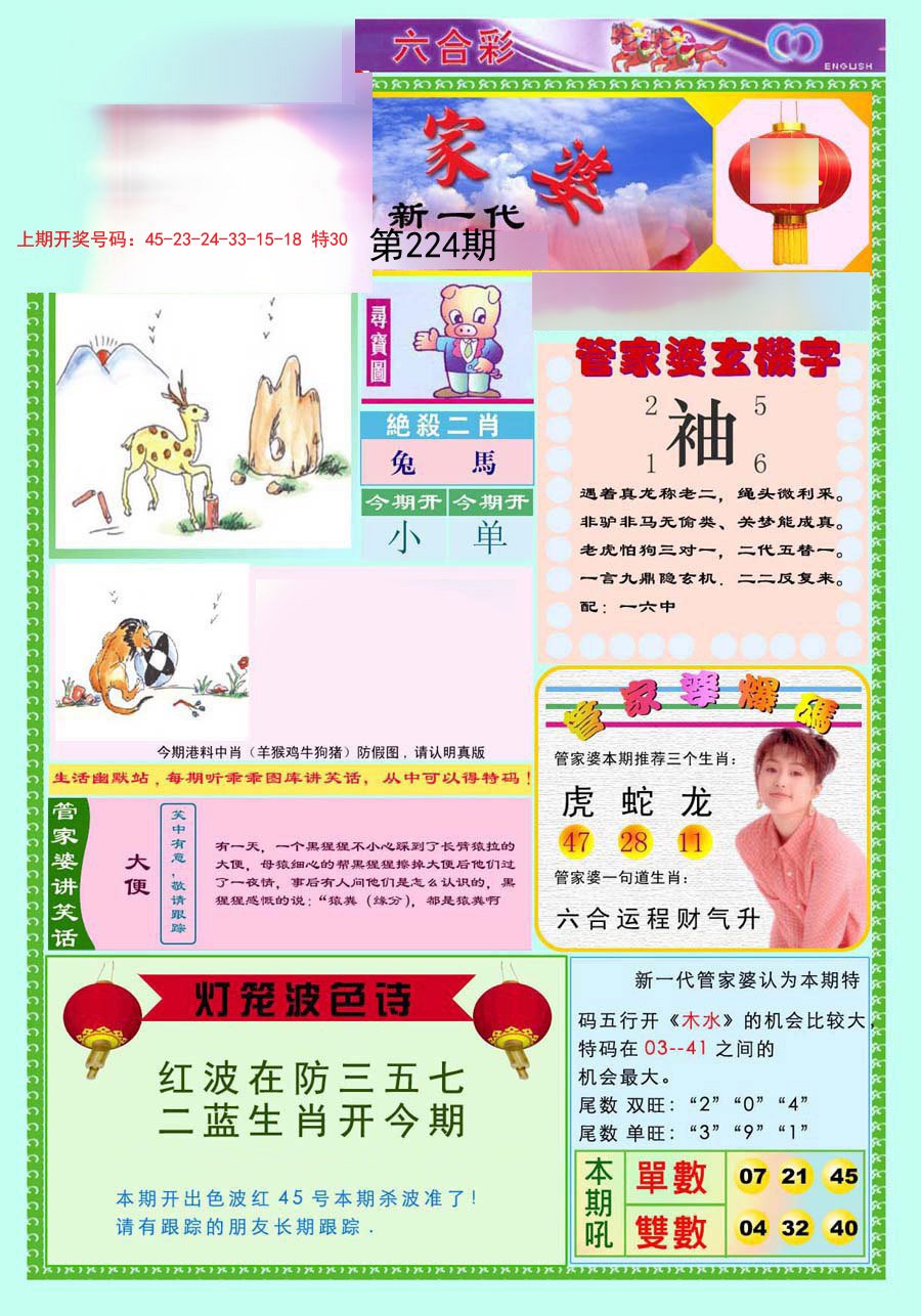 2024224期新一代管家婆