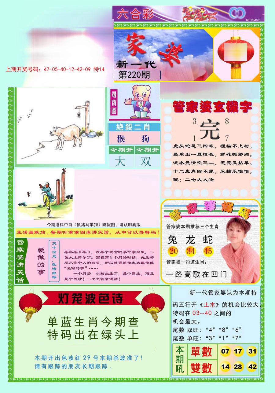 2024220期新一代管家婆