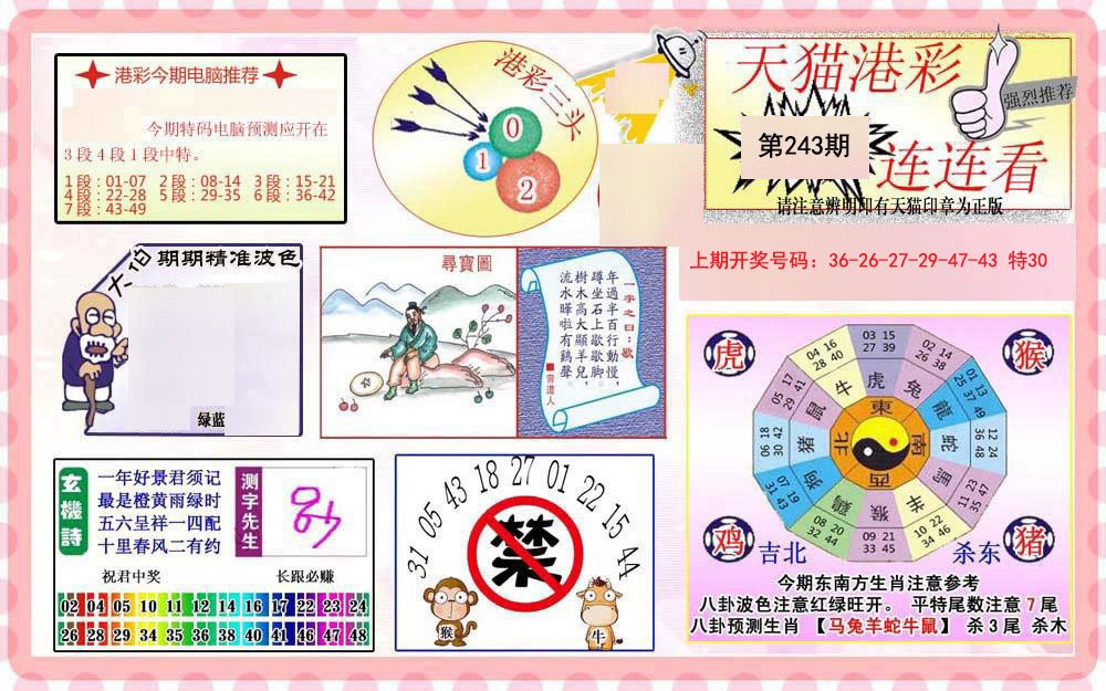 2024243期港彩连连中
