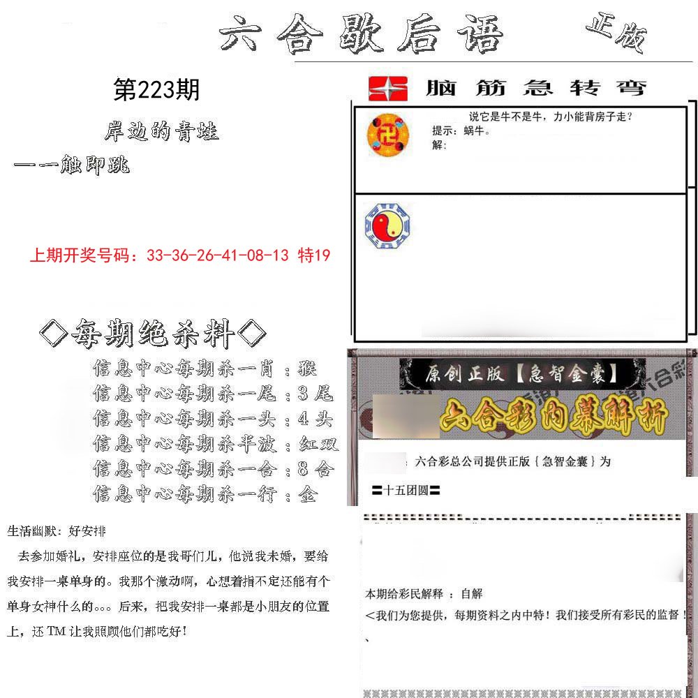 2024223期六合歇后语