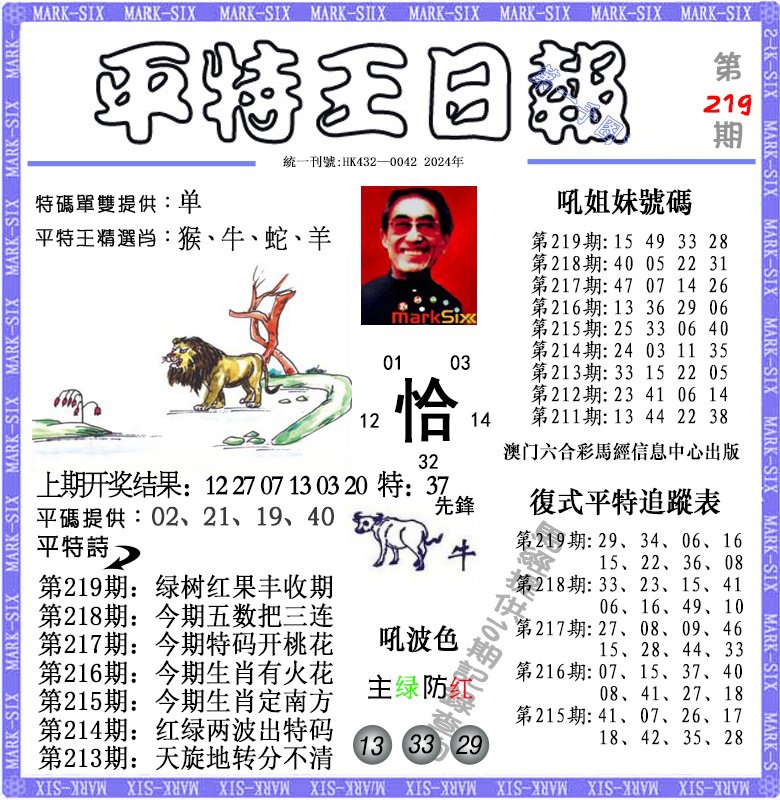 2024219期平特王日报