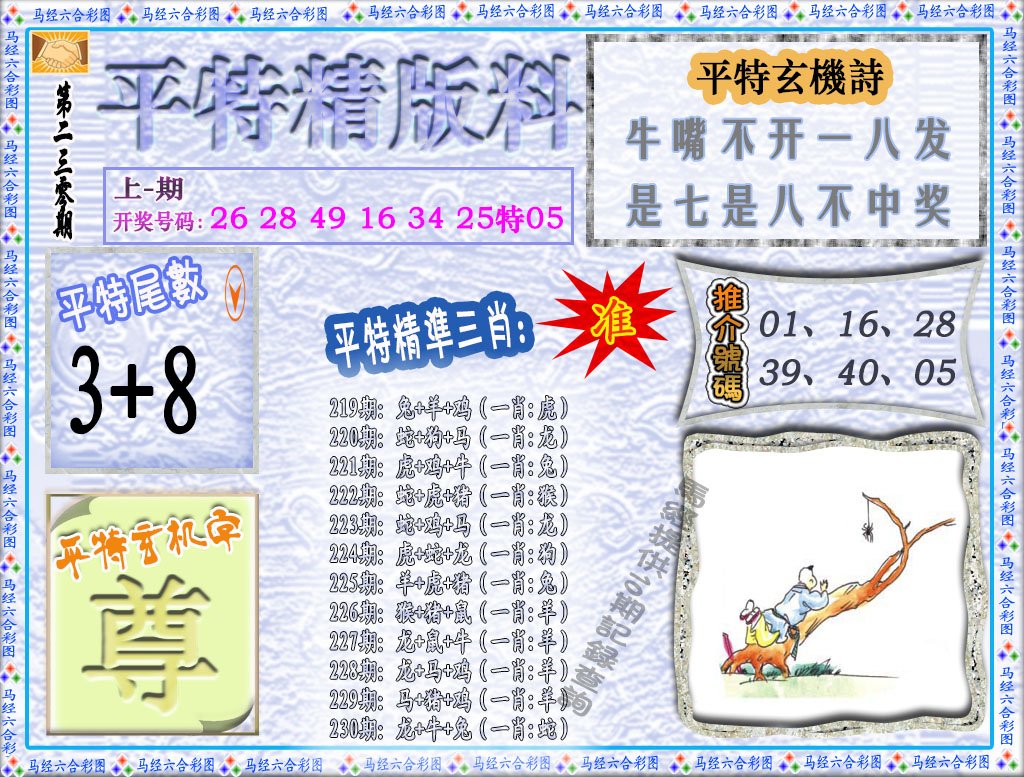 2024230期平特精版料