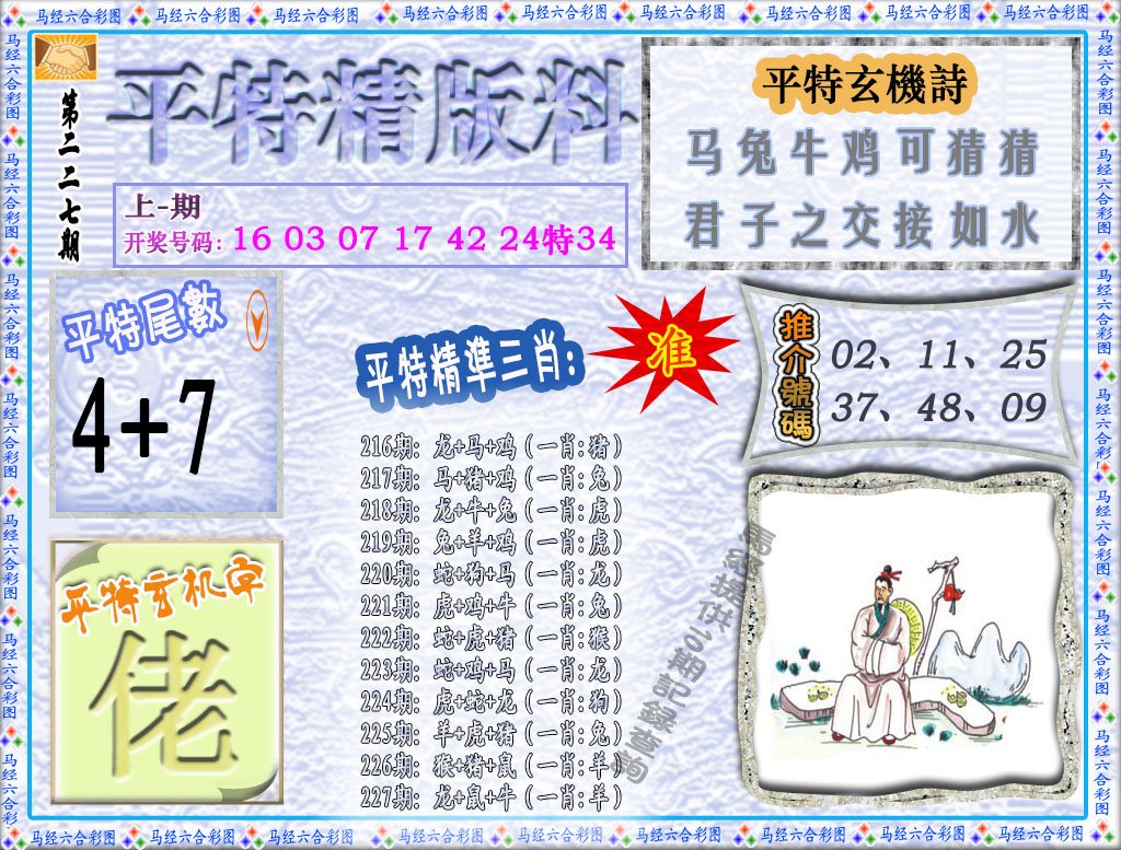 2024227期平特精版料