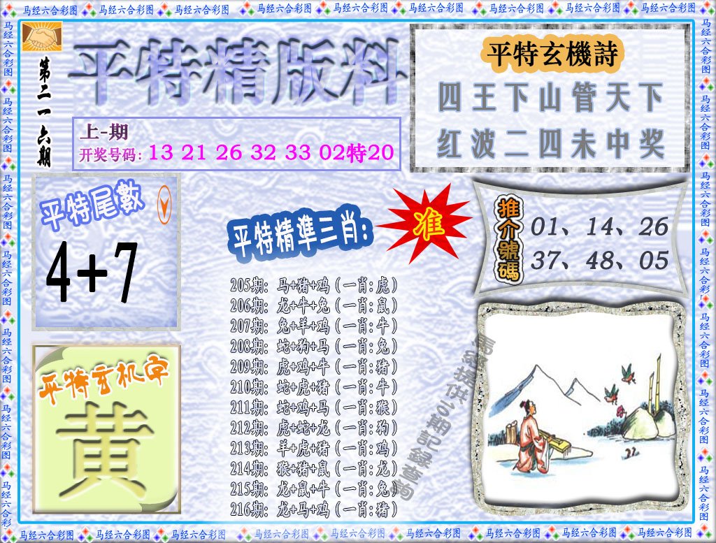 2024216期平特精版料