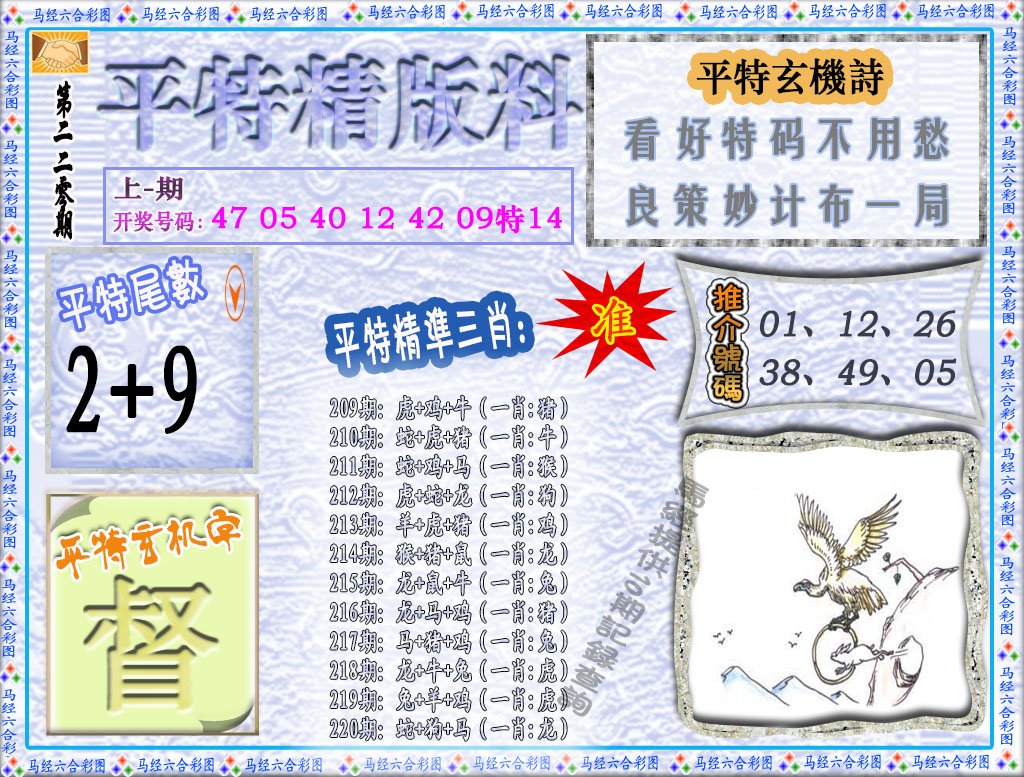 2024220期平特精版料