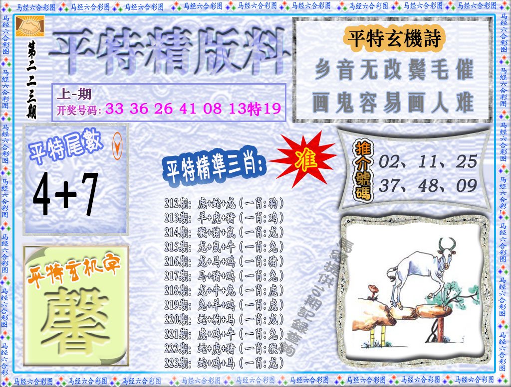 2024223期平特精版料
