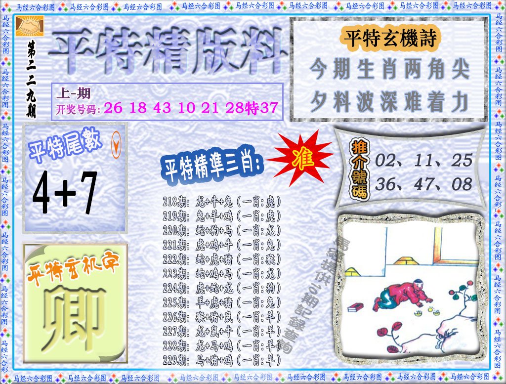 2024229期平特精版料