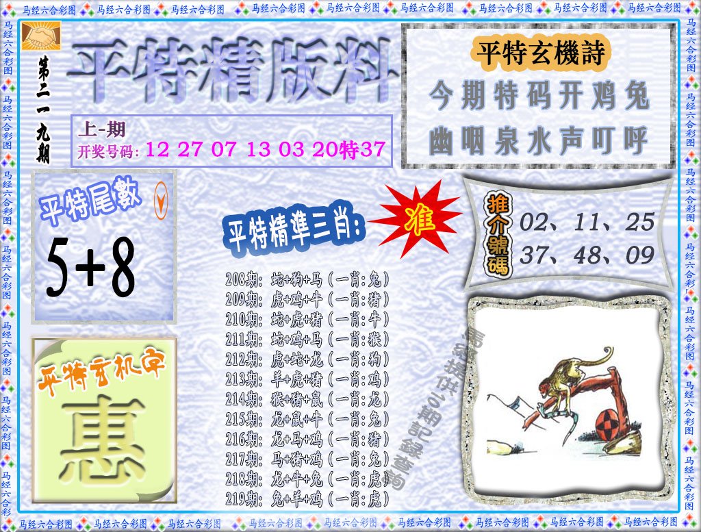 2024219期平特精版料