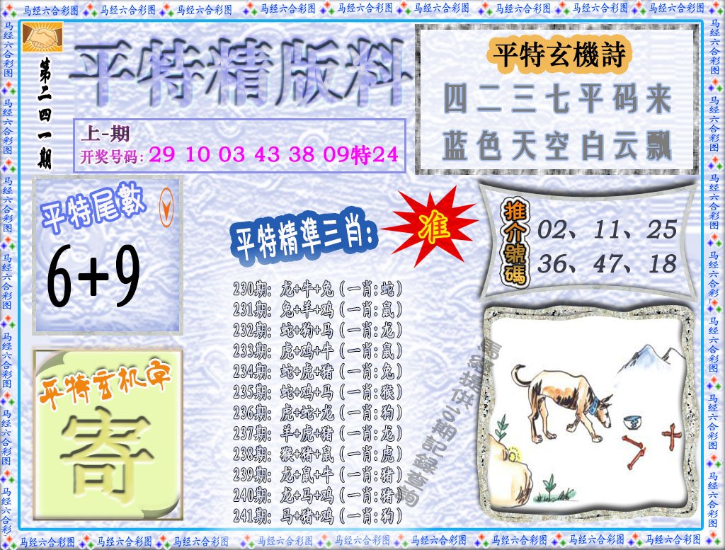 2024241期平特精版料