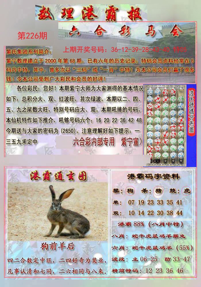 2024226期港霸报