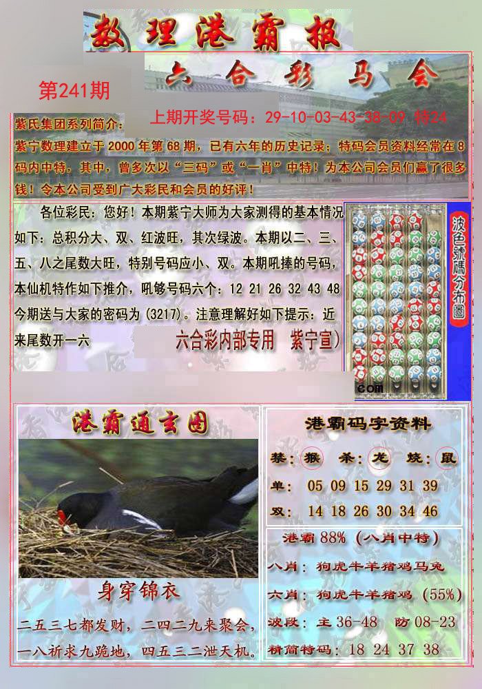 2024241期港霸报