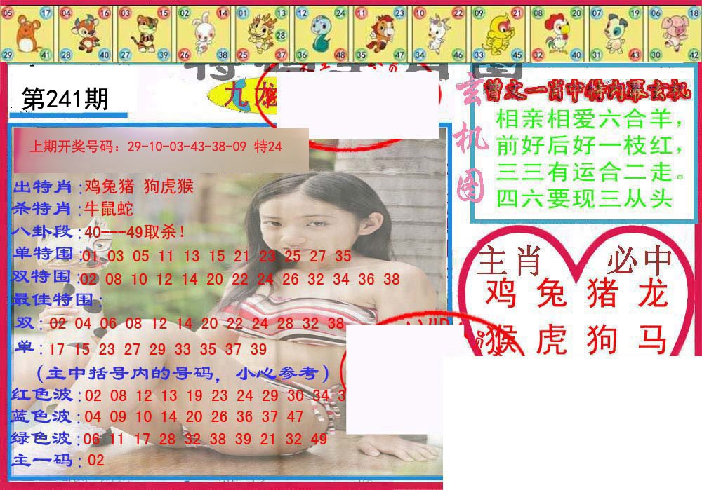2024241期特码生肖图