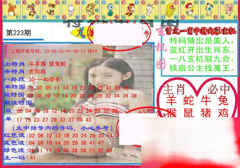 2024223期特码生肖图