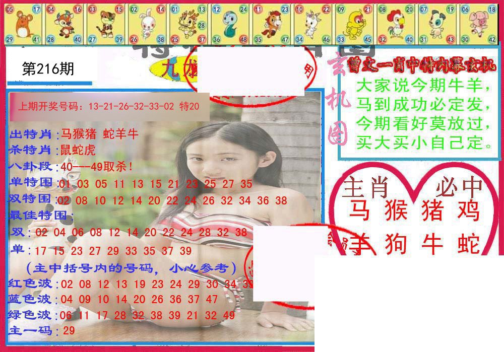 2024216期特码生肖图