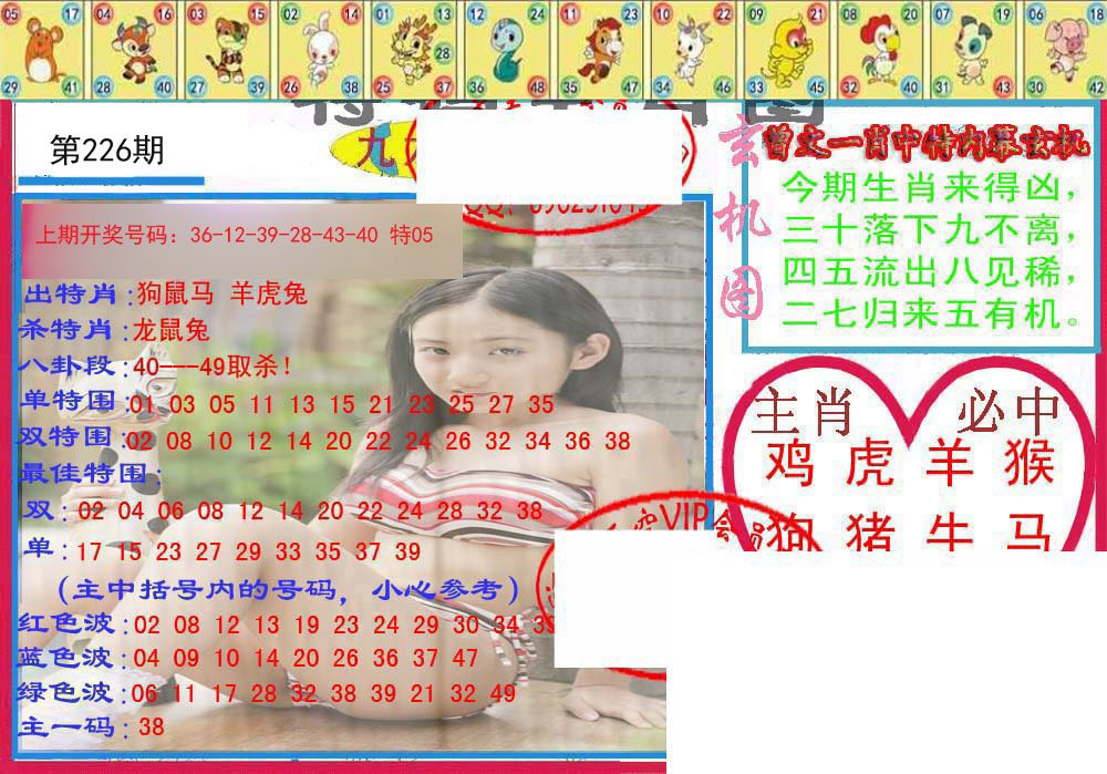 2024226期特码生肖图
