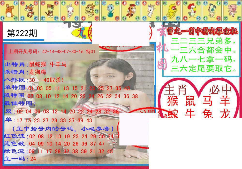 2024222期特码生肖图