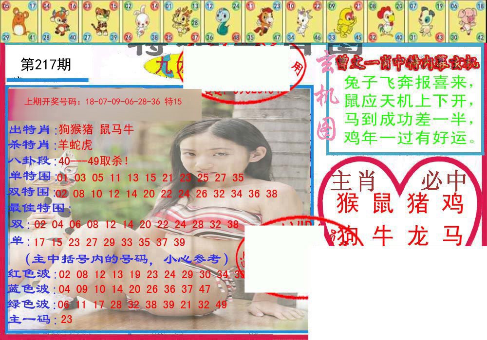 2024217期特码生肖图