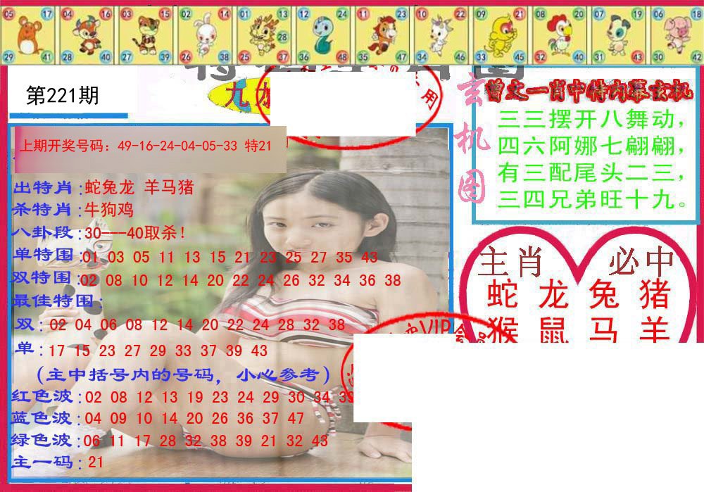 2024221期特码生肖图
