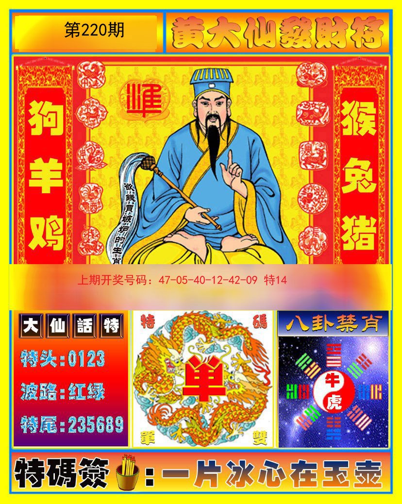 2024220期黄大仙发财符